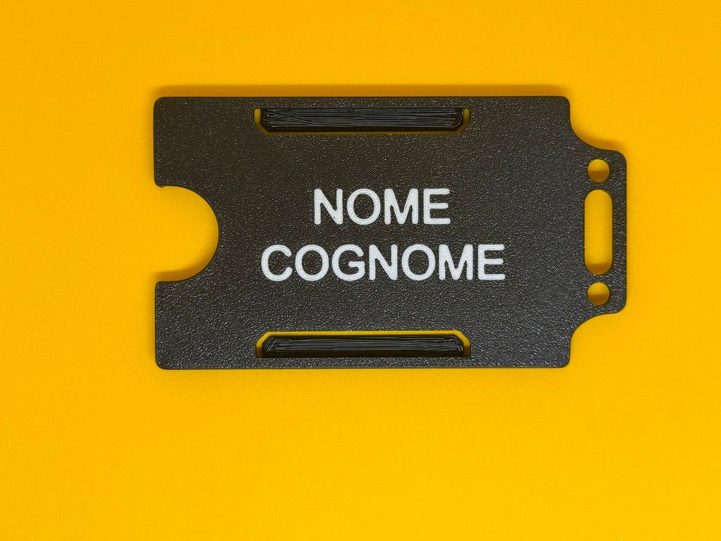 Portabadge Rigido Personalizzato - Premium 2 Colori